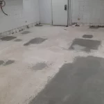 the renovation of the kitchen flooring
